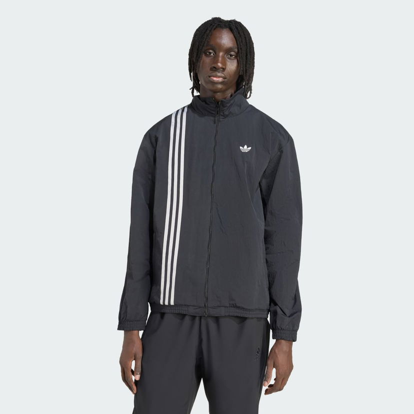 Jakke adidas Performance Firebird Front Stripes Track Jacket Sort | JV9882