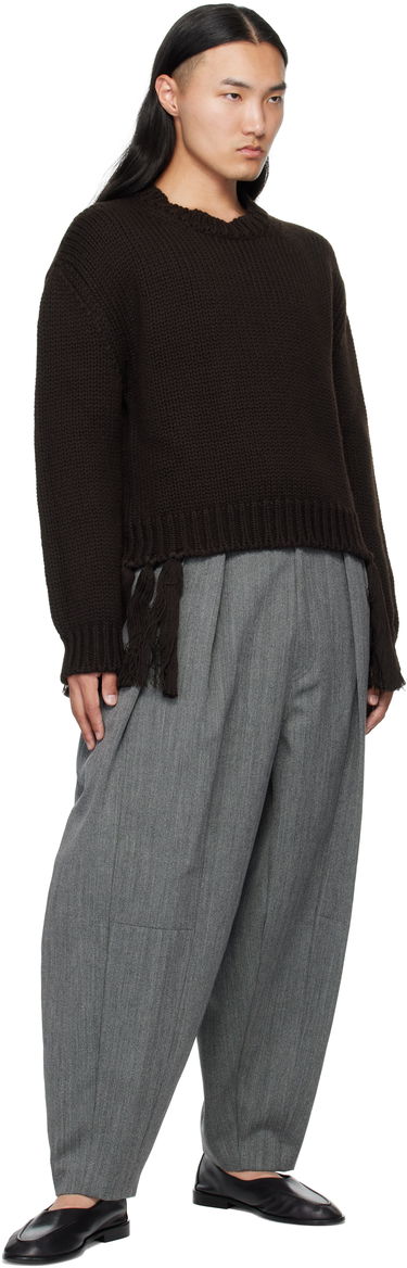 Bukser HED MAYNER Hed Mayner Pleated Wide-Leg Wool Trousers Grå | HMMB30042A-HB103, 3