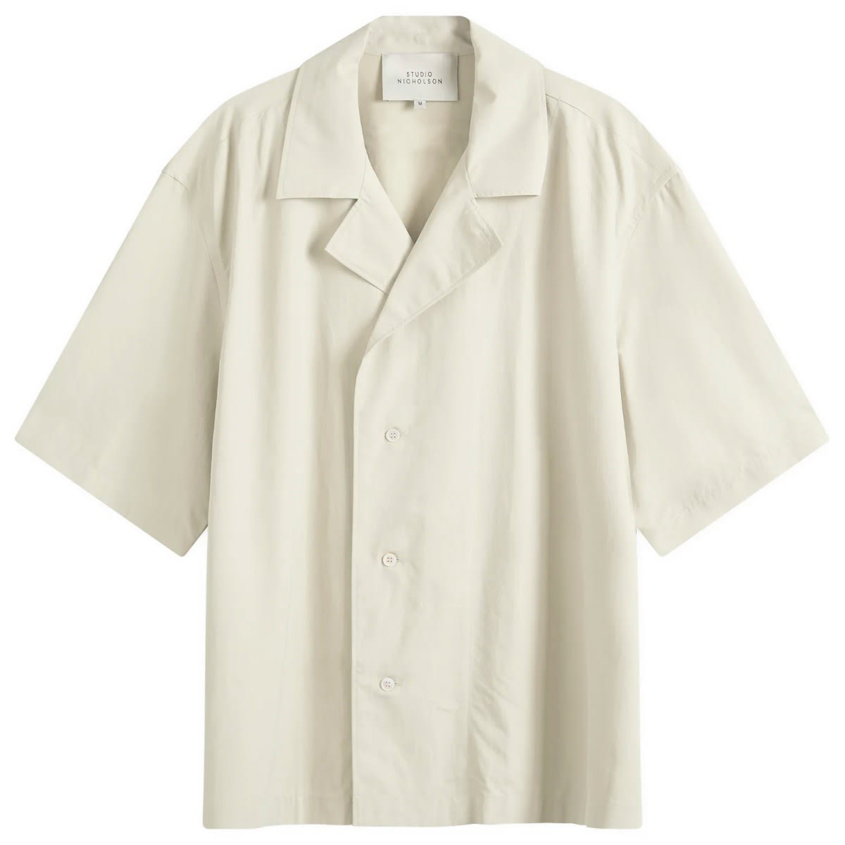 Skjorte Studio Nicholson Studio Nicholson Boxy Vacation Shirt, Size Large Beige | LOCASNM-1189-DDKS, 1