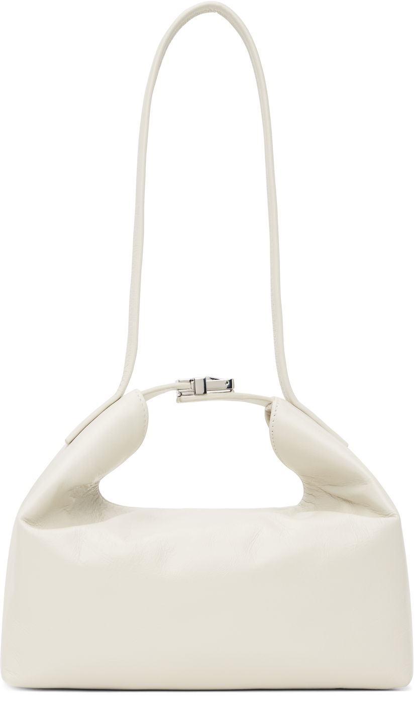 Håndtaske BY FAR Leather Shoulder Bag Hvid | MWBSB052LL002WH020PL