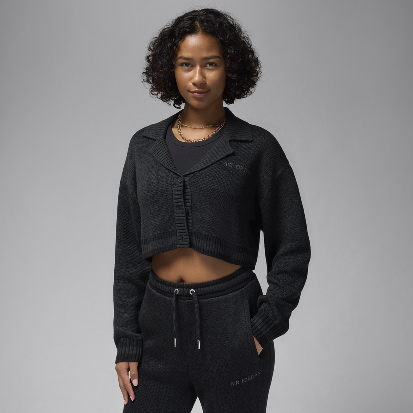 Sweater Jordan Air Jordan Cardigan Sort | FZ4195-010