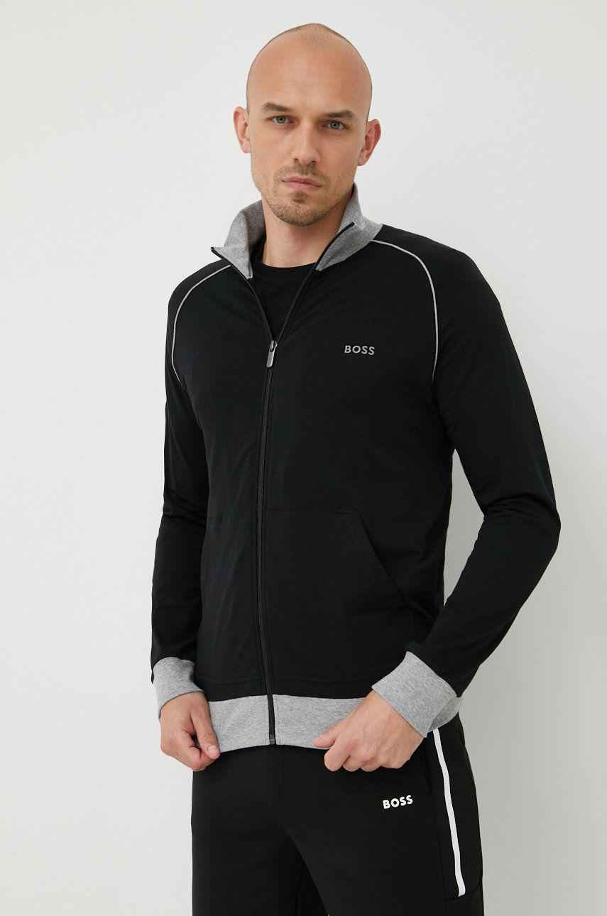 Sweatshirt BOSS Strech Cotton Jacket Zip-Up Sort | 50469548, 0