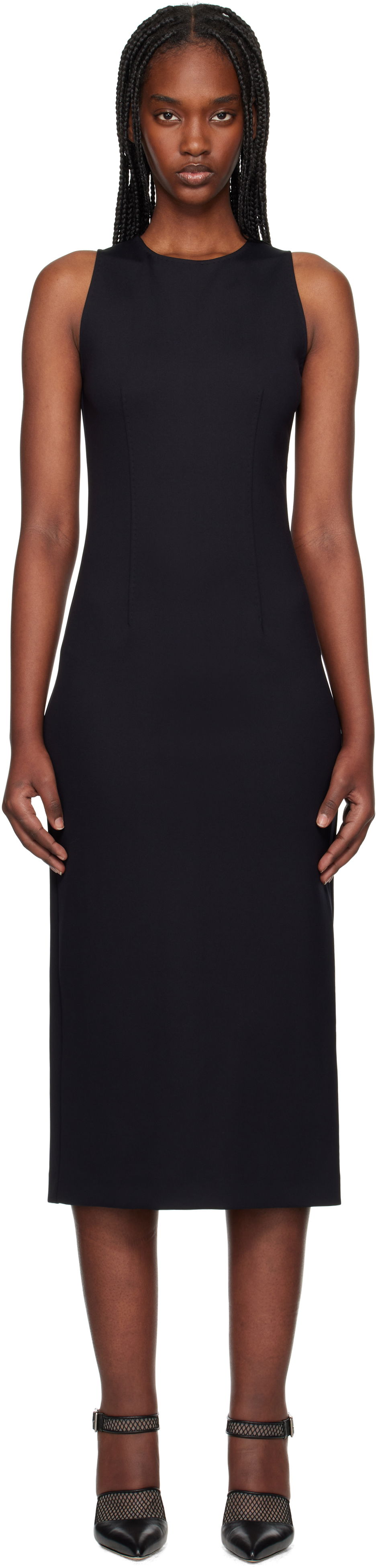 Kjole Max Mara Max Mara Serves Midi Dress Mørkeblå | 2511621028600, 0