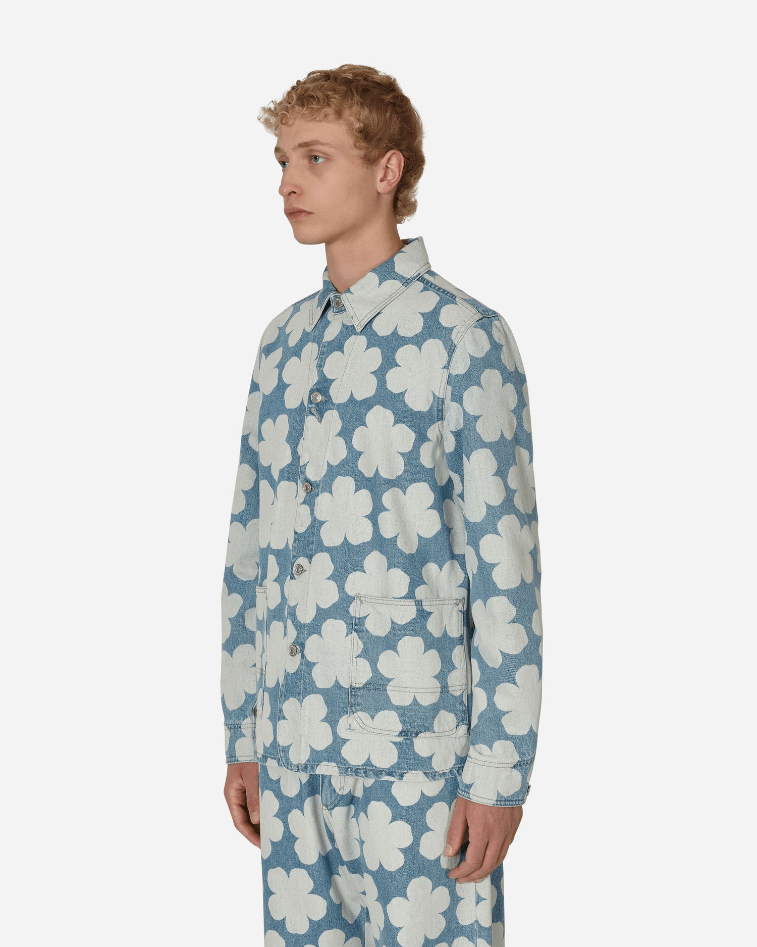 Jakke KENZO Printed Workwear Denim Jacket Flerfarvet | FC65DV1019GP 64, 1