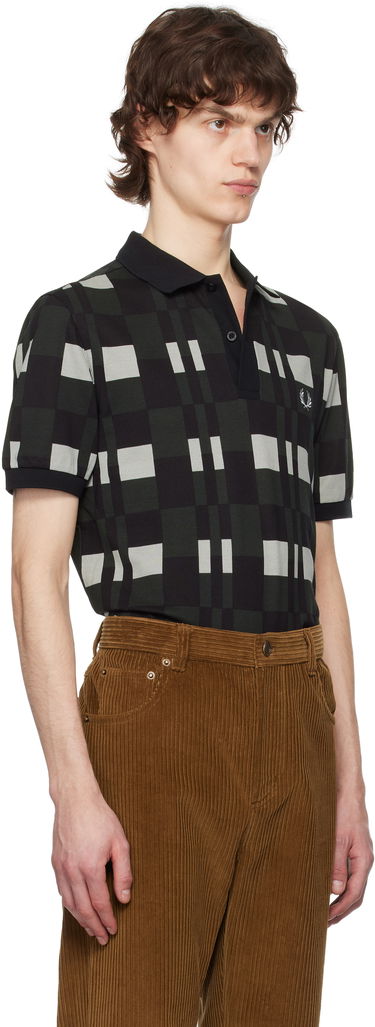 Polo skjorte Fred Perry Fred Perry Split Chequerboard Polo Sort | M8691, 1