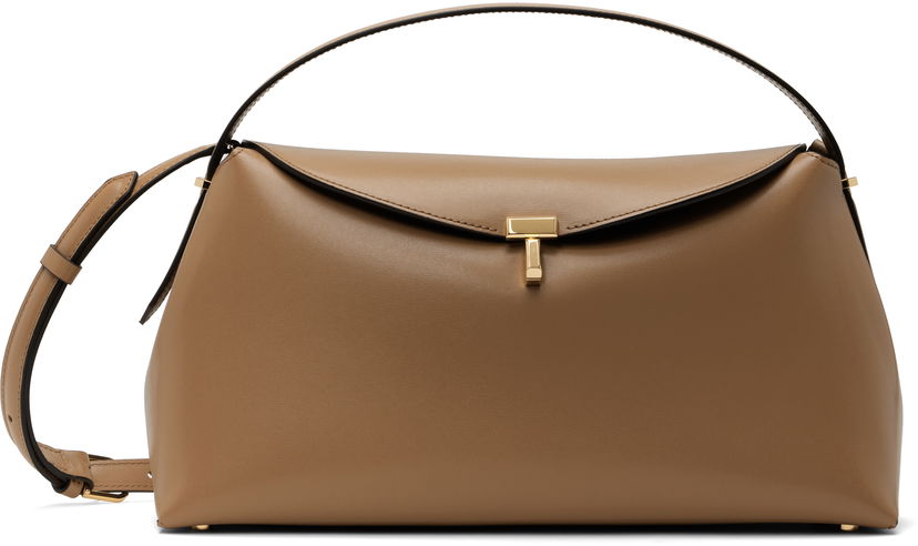 Håndtaske TOTEME TOTEME T-Lock Leather Top Handle Bag Brun | 241-WAL956-LE0025