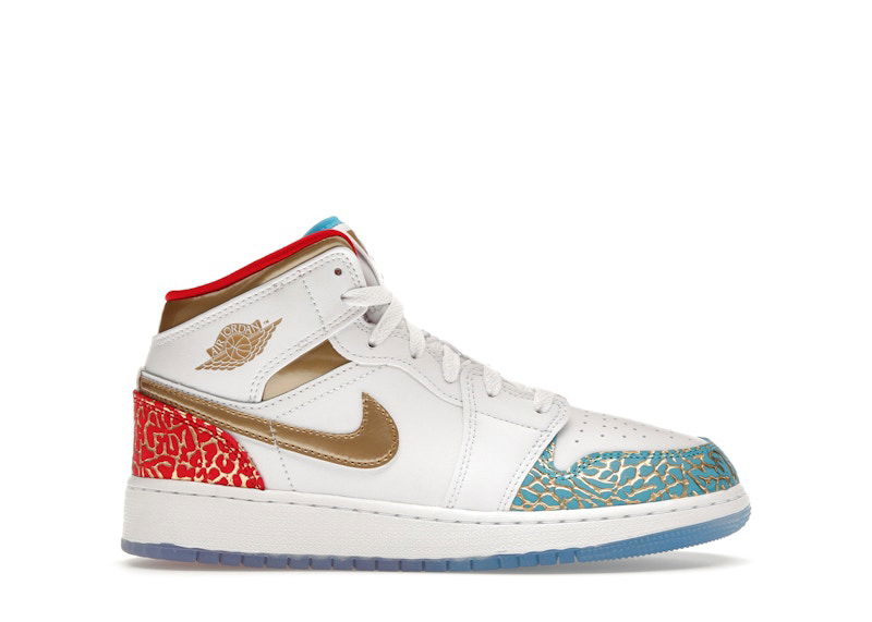 Sneakers og sko Jordan Air Jordan 1 Mid NC to Chicago Hvid | FB2212-100, 0