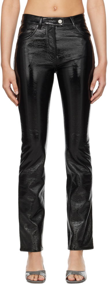 Jeans Courrèges Courrèges 5-Pocket Patent Leather Trousers Sort | PERCPA013VY0014, 0