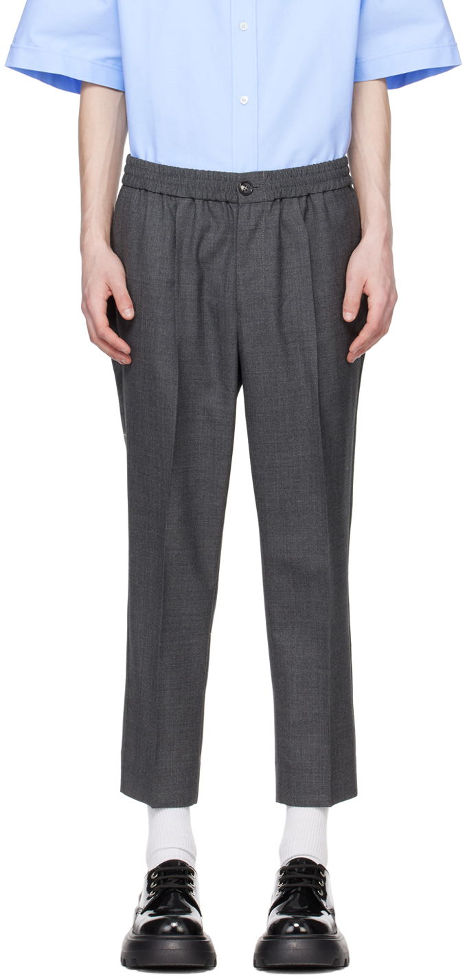 Bukser AMI Paris Elasticized Trousers Grå | HTR206.WV0043