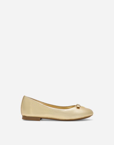 Sneakers og sko Dolce & Gabbana Dolce & Gabbana Foiled Nappa Leather Ballet Flats Metalisk | D11141AJ13387601, 0