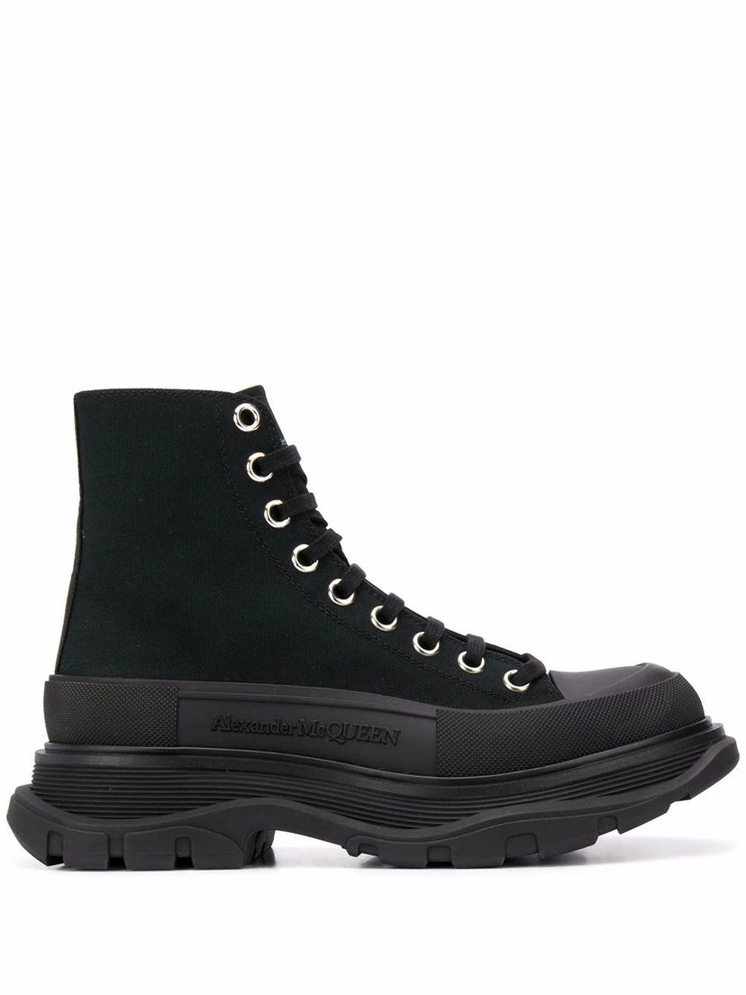 Sneakers og sko Alexander McQueen Tread Slick Ankle Boots Sort | 611706W4L321000