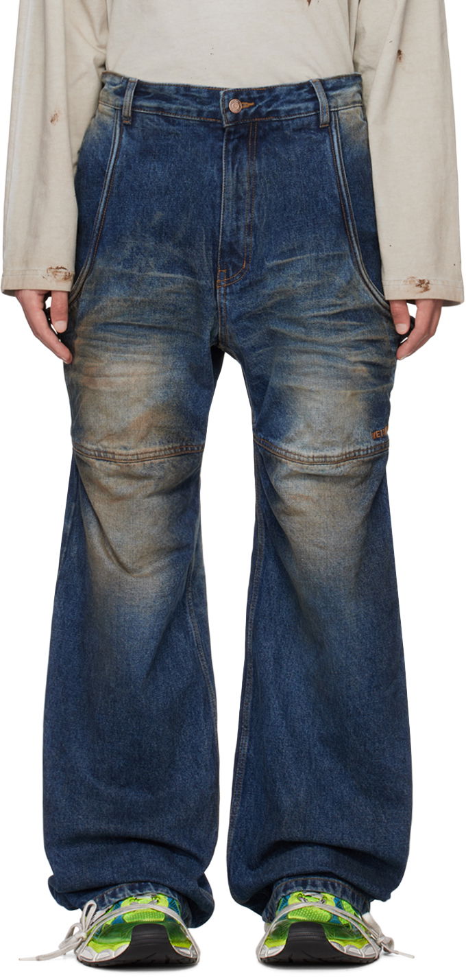 Jeans We11done We11done Wire Carpenter Jeans Blå | WD-DP0-24-339-M-NV, 0