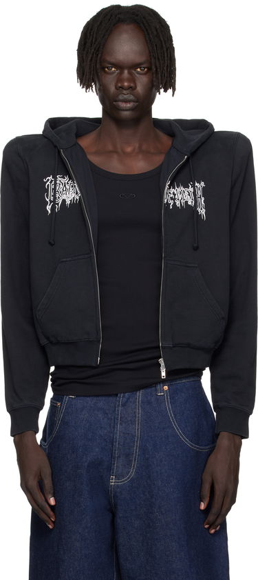 Sweatshirt VETEMENTS Vetements Cradle of Filth Logo Extreme Shoulder Zip-Up Hoodie Sort | UCF76ZU170B, 0