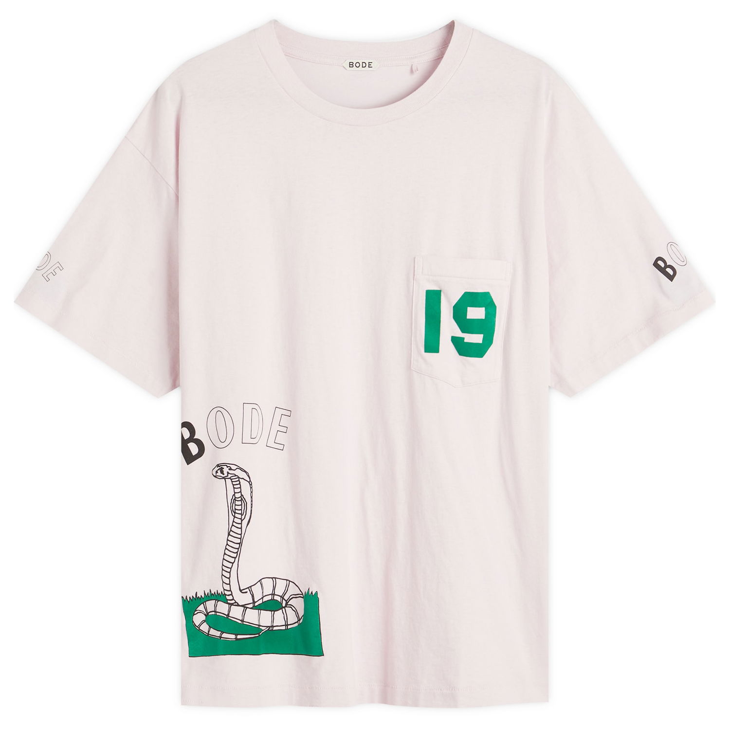 T-shirt Bode BODE Cobra Graphic T-Shirt, Size Large Lyserød | MRS25CS010-PNK, 1