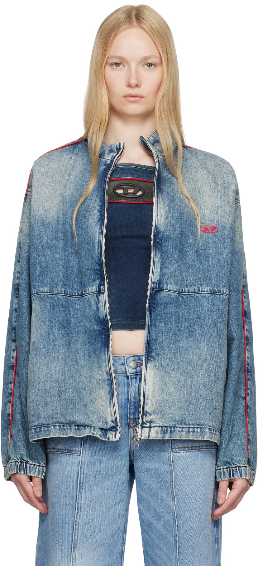 Jakke Diesel D-Krap-S2 Denim Jacket Blå | A16342 0ABCP