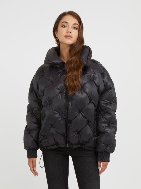 Puffer jakke GUESS Pearls Sort | W3BL44WFR60, 0