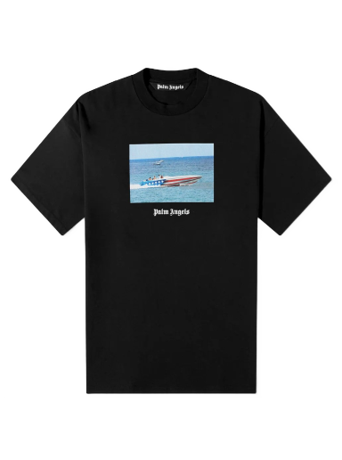 T-shirt Palm Angels Getty Speedboat Tee Sort | PMAA001S23JER0031001