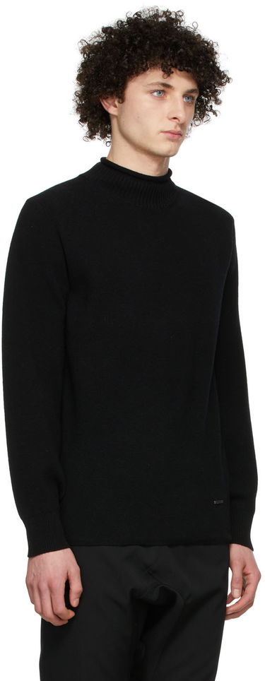 Sweater We11done Cashmere Mock Neck Sweater Sort | WD-KT1-22-653-U-BK, 1