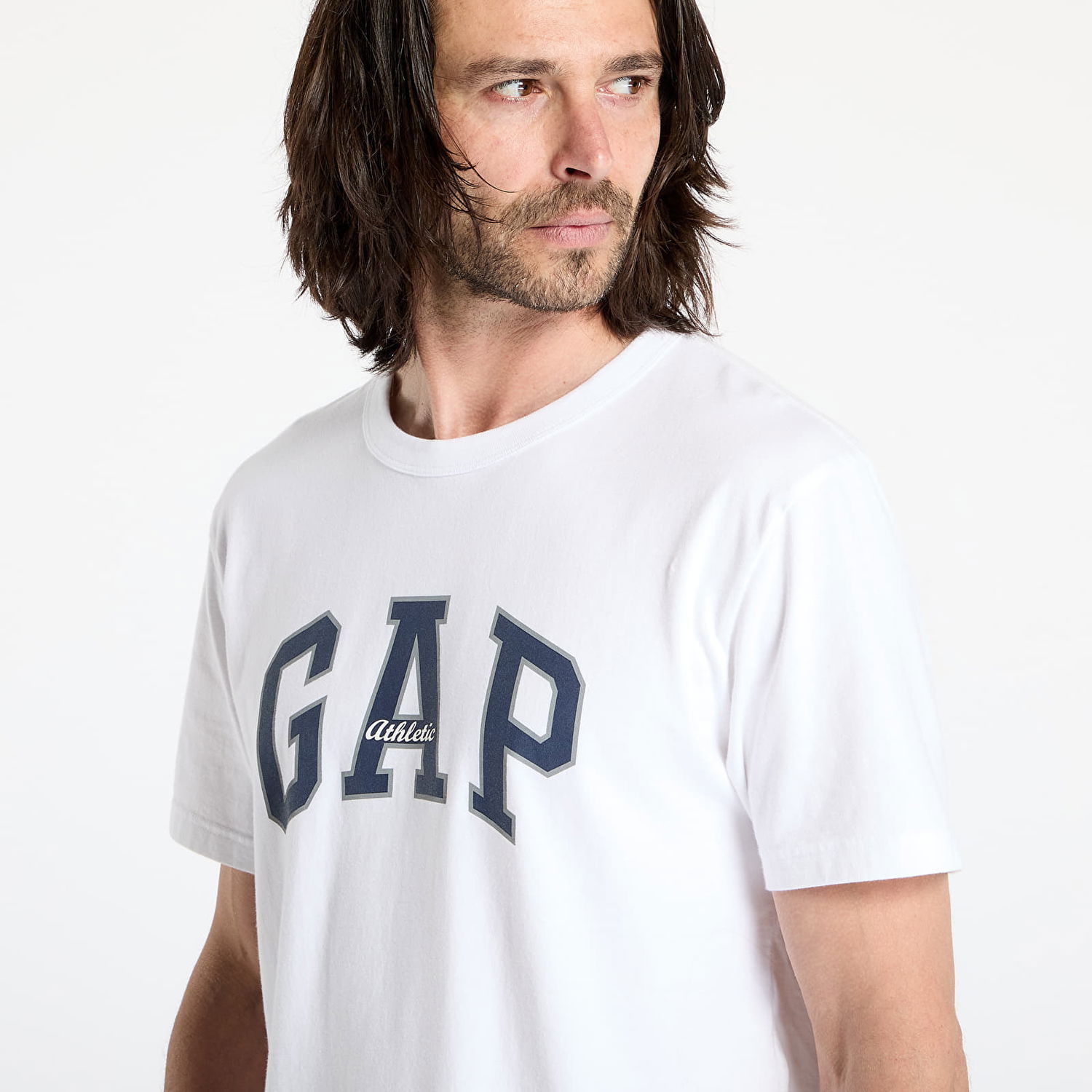 T-shirt GAP Men's GAP Athletic Logo T-Shirt Hvid | 797924-02, 1
