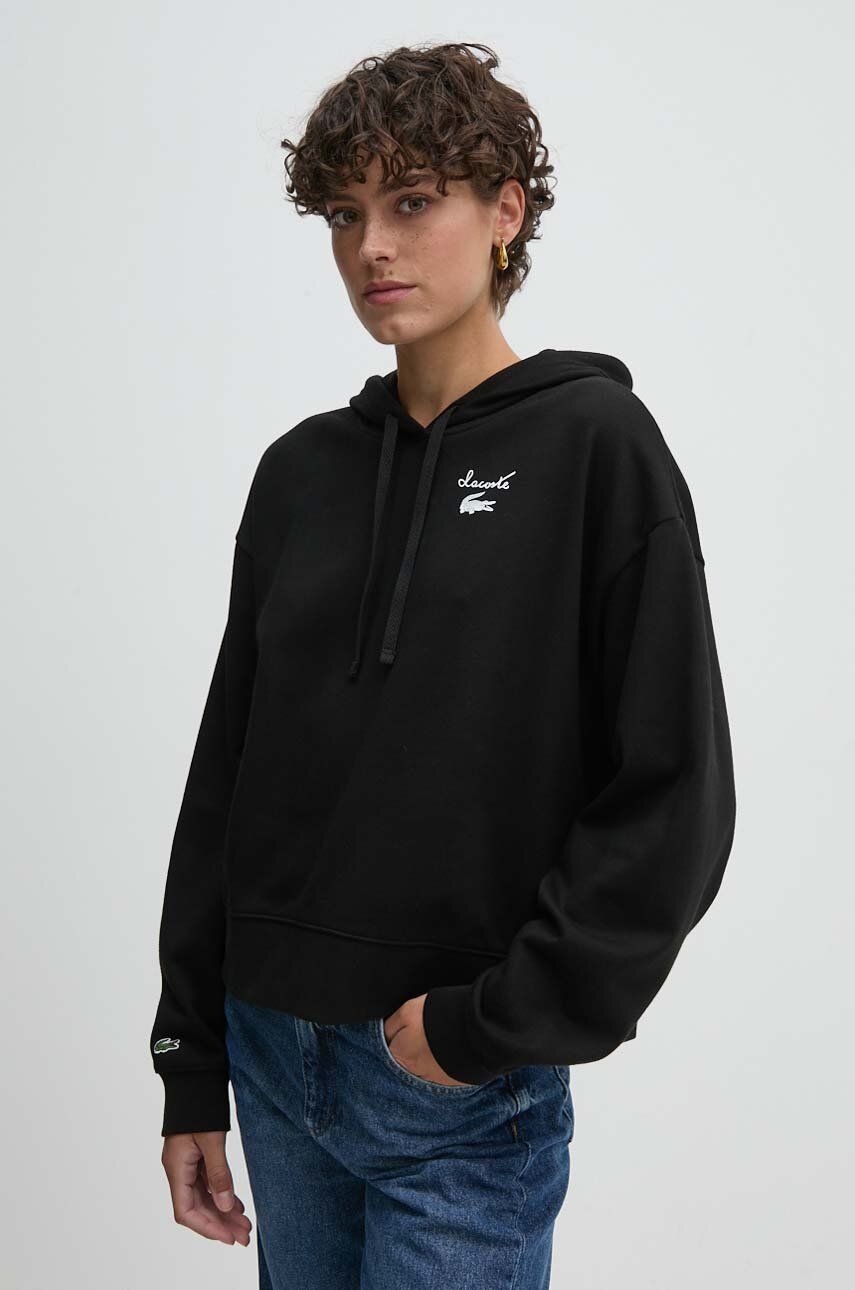 Sweatshirt Lacoste Cropped Hoodie With Logo Print Sort | SF2649, 0