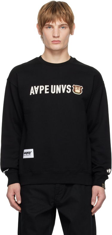Sweatshirt AAPE by A Bathing Ape AAPE by A Bathing Ape 'AAPER' Crewneck Sweatshirt Sort | AAPSWMB379XXNBKX, 0