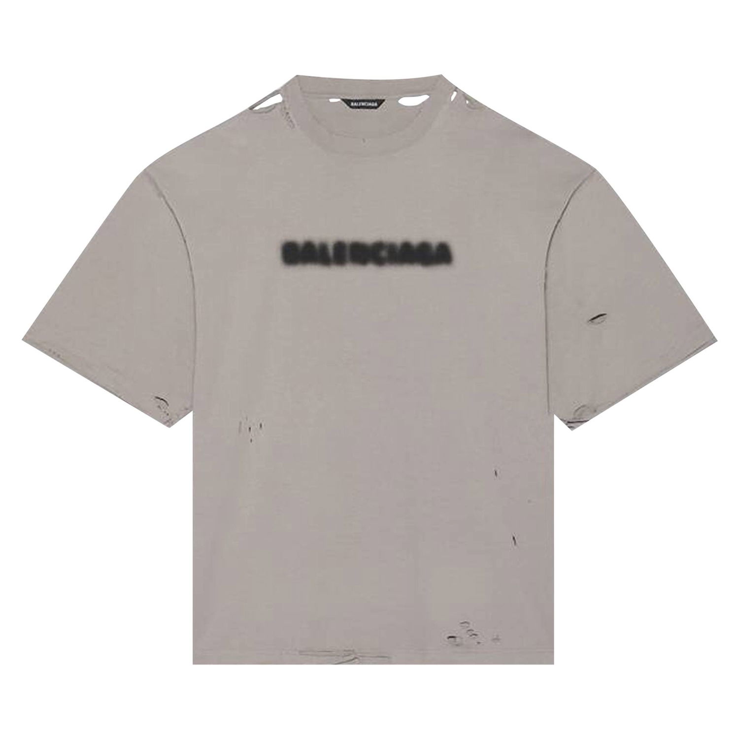 T-shirt Balenciaga Blurry Wide Fit T-Shirt Grå | 661715 TKVD5 8174, 1