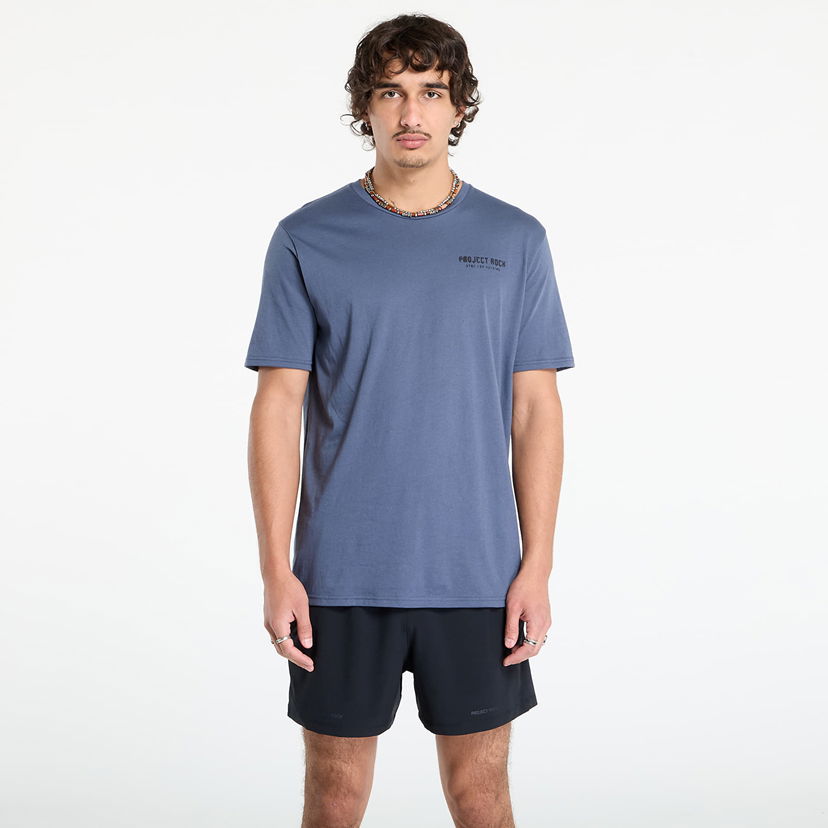 T-shirt Under Armour Project Rock Q3 SS T-Shirt Blå | 6005026-044