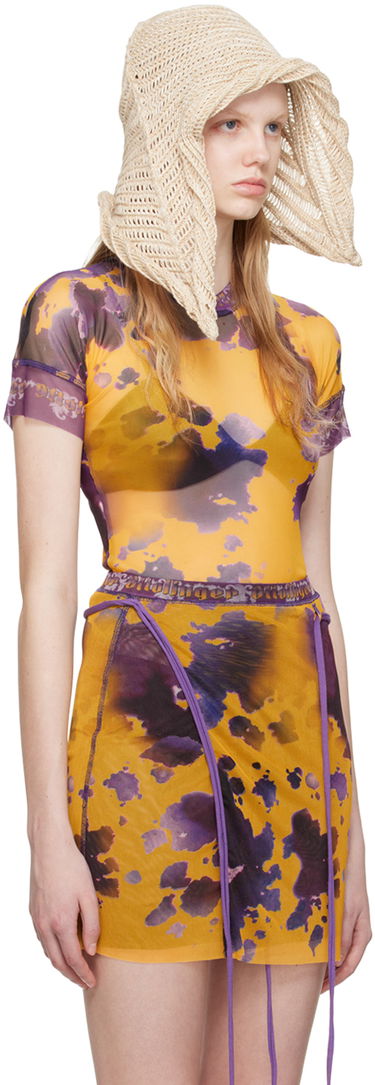 T-shirt Ottolinger Ottolinger Exclusive Mesh Tie-Dye T-Shirt Gul | 100116, 1