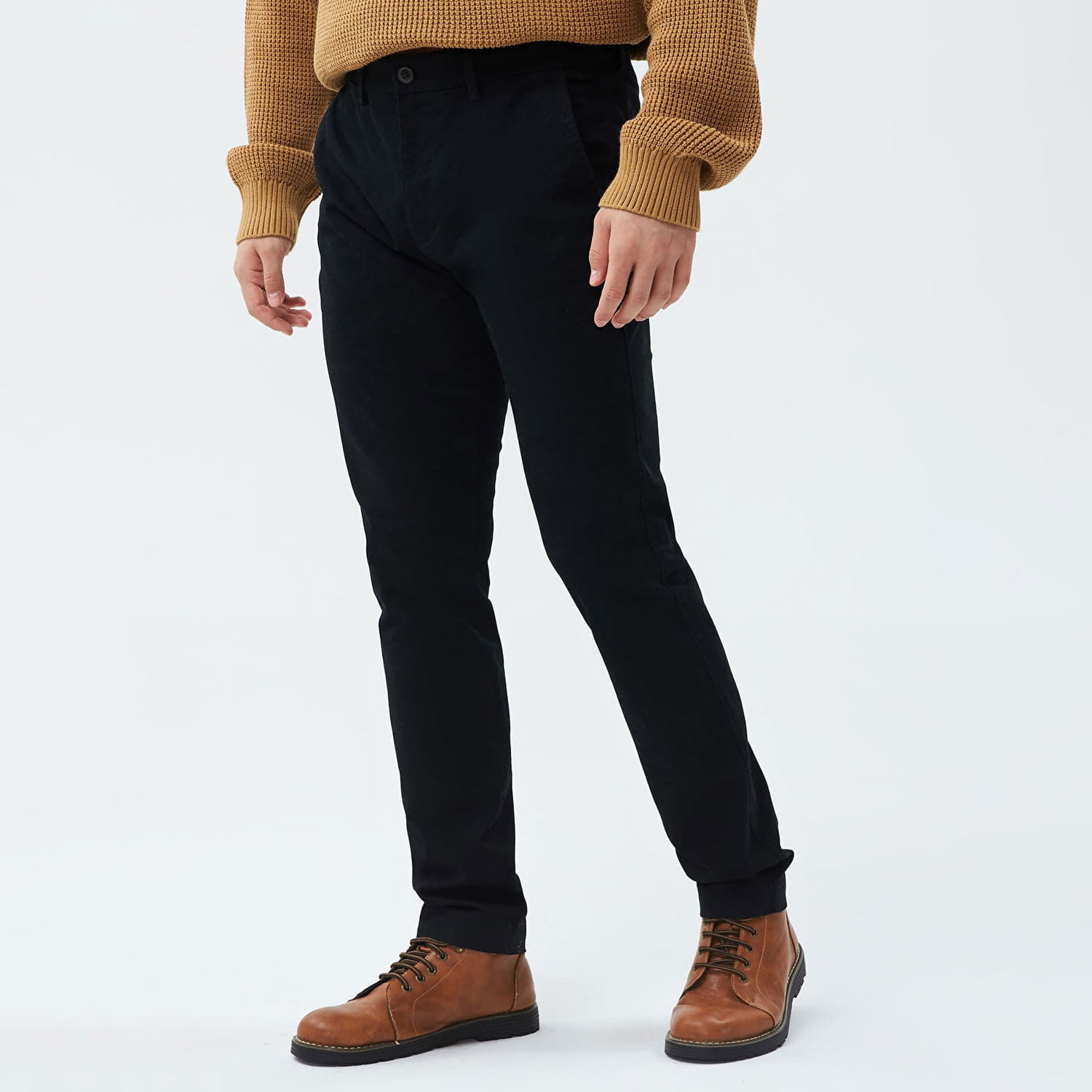 Bukser GAP Chino Skinny Fit Pants True Black Sort | 500360-02, 1