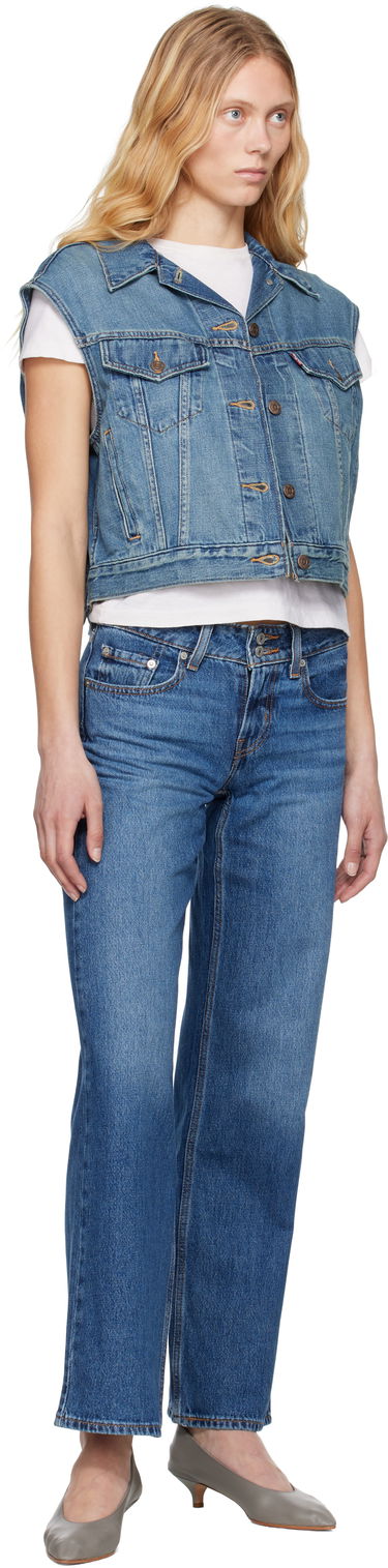 Vest Levi's Levi's Shrunken '90s Lightweight Denim Vest Blå | 001W2-0001, 3