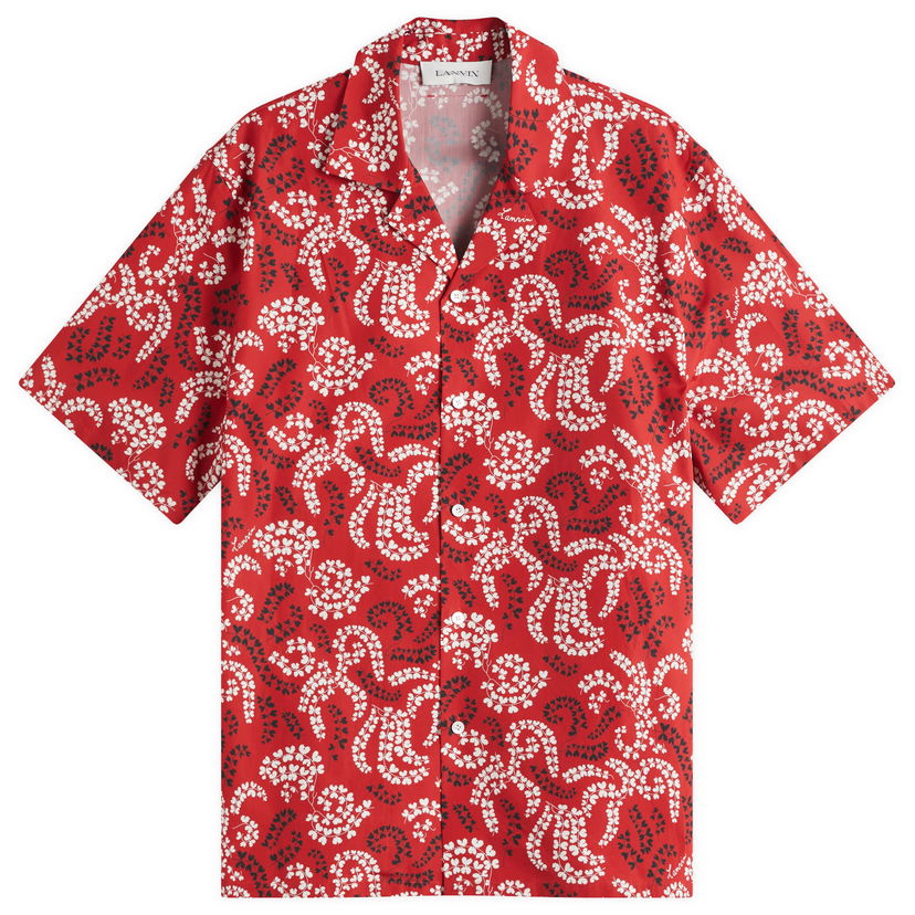 Skjorte LANVIN Lanvin Rateau Print Bowling Shirt Rød | RM-SI0019-6058-P25-361