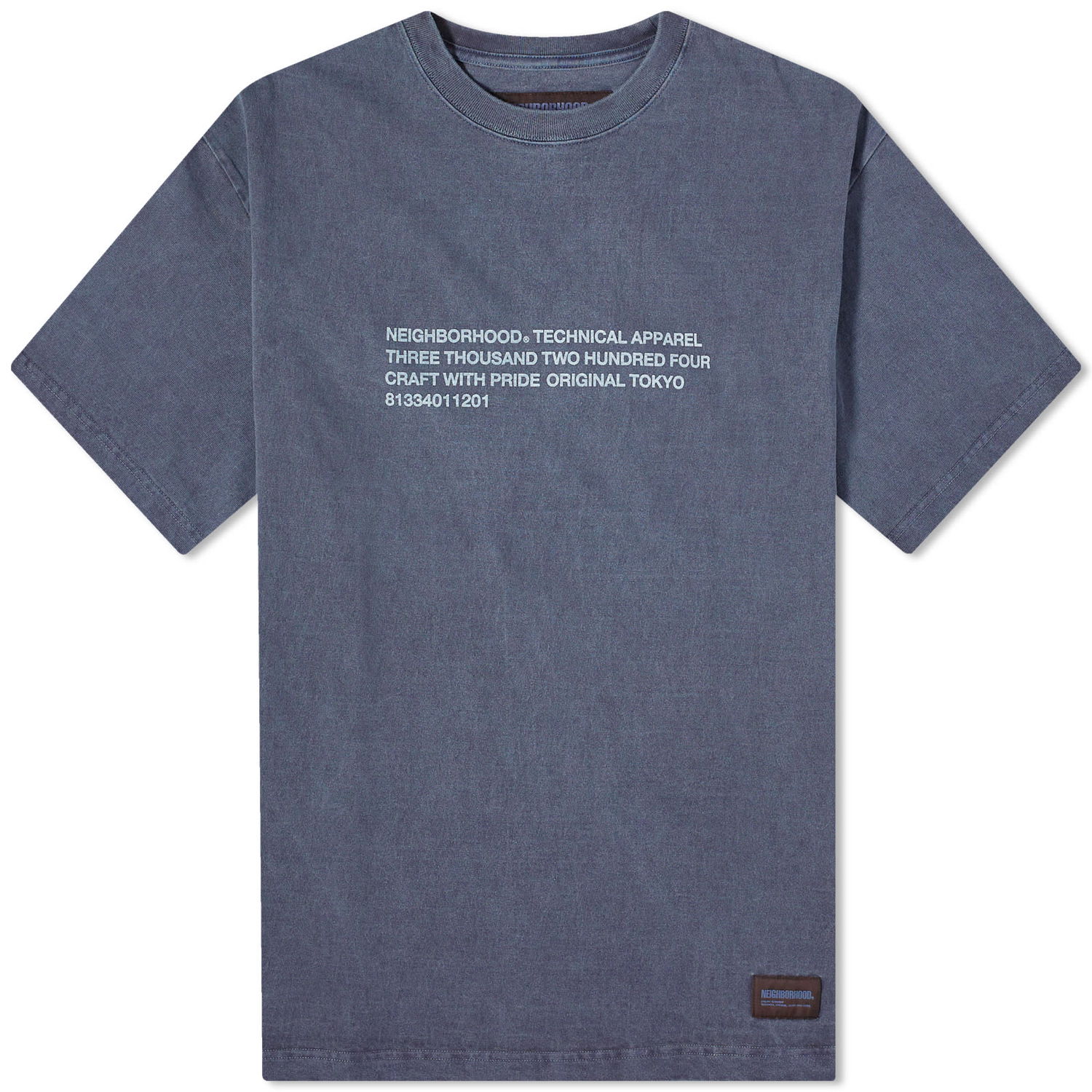 T-shirt Neighborhood Pigment Dyed T-Shirt Mørkeblå | 232UNNH-CSM02-NY, 0