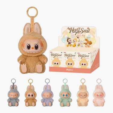 Collectible POP MART Labubu The Monsters: Have a Seat Vinyl Plush Case - Sealed Blind Box Flerfarvet | POPMART-LABUDOLL-MACARONSKOLOR, 1
