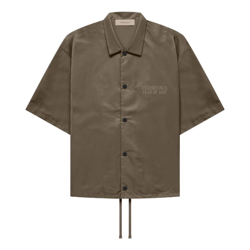Skjorte Fear of God Essentials Nylon Shirt Grøn | FOG-FW22-746