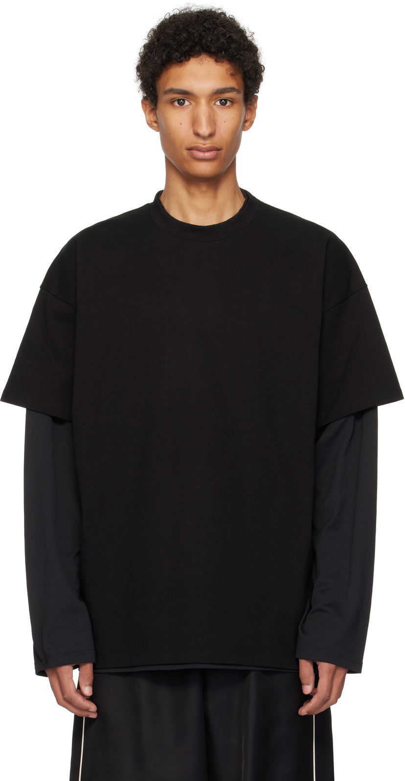 T-shirt Jil Sander Jil Sander Cotton Crew-Neck T-Shirt Sort | J61GC0001_J20332