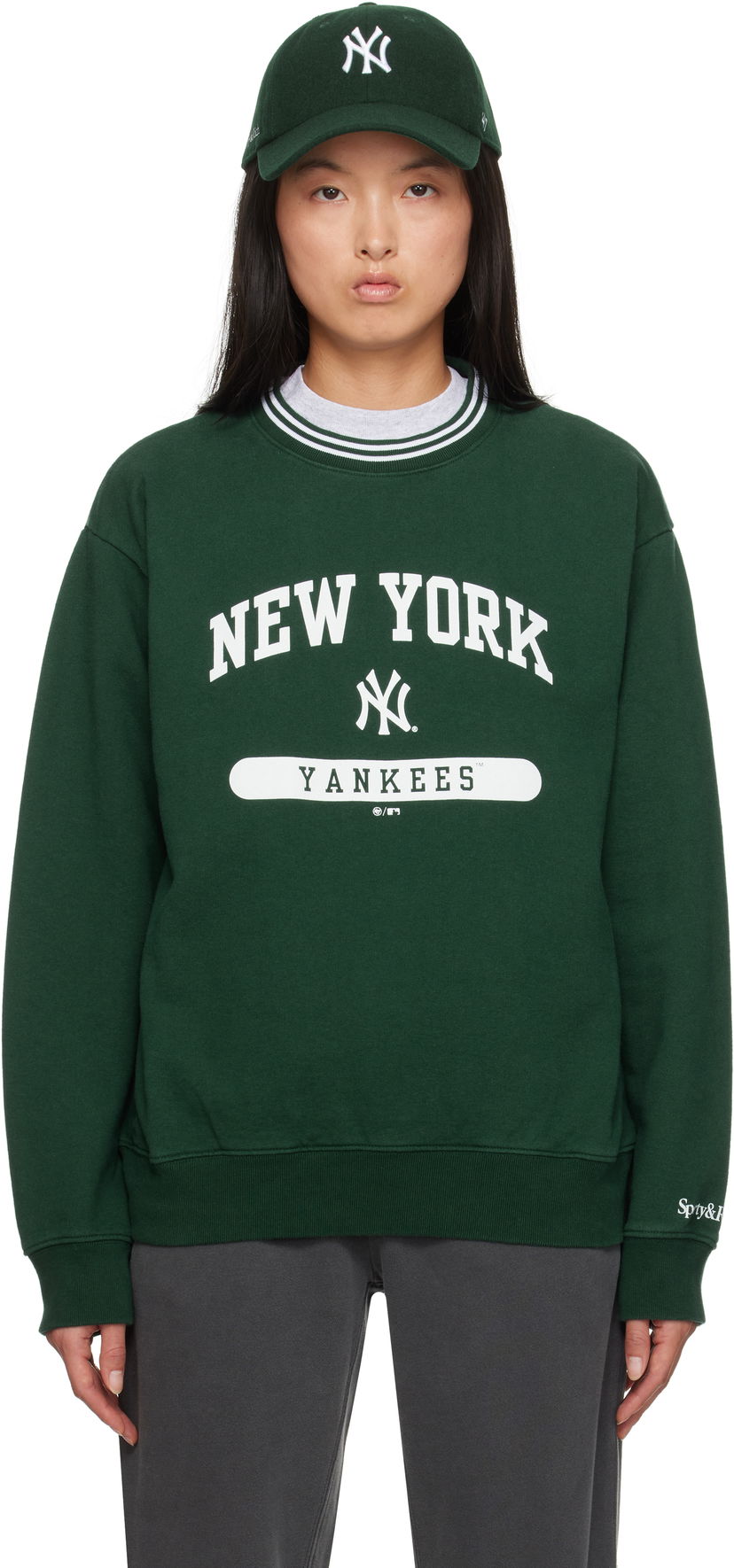 Sweatshirt Sporty & Rich Sporty & Rich '47 Edition New York Yankees Crewneck Sweatshirt Grøn | ST045505634GR10