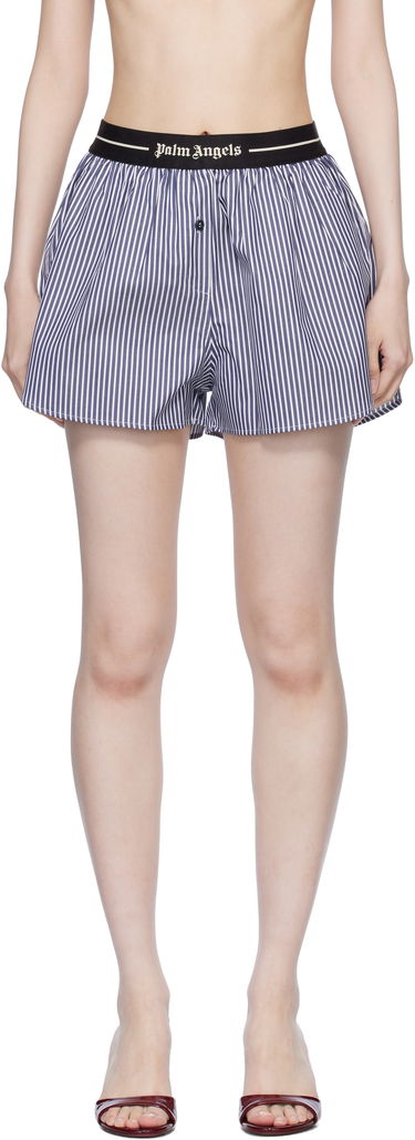 Boksere Palm Angels Classic Logo Striped Shorts Blå | PWCB050S25FAB0014603, 0