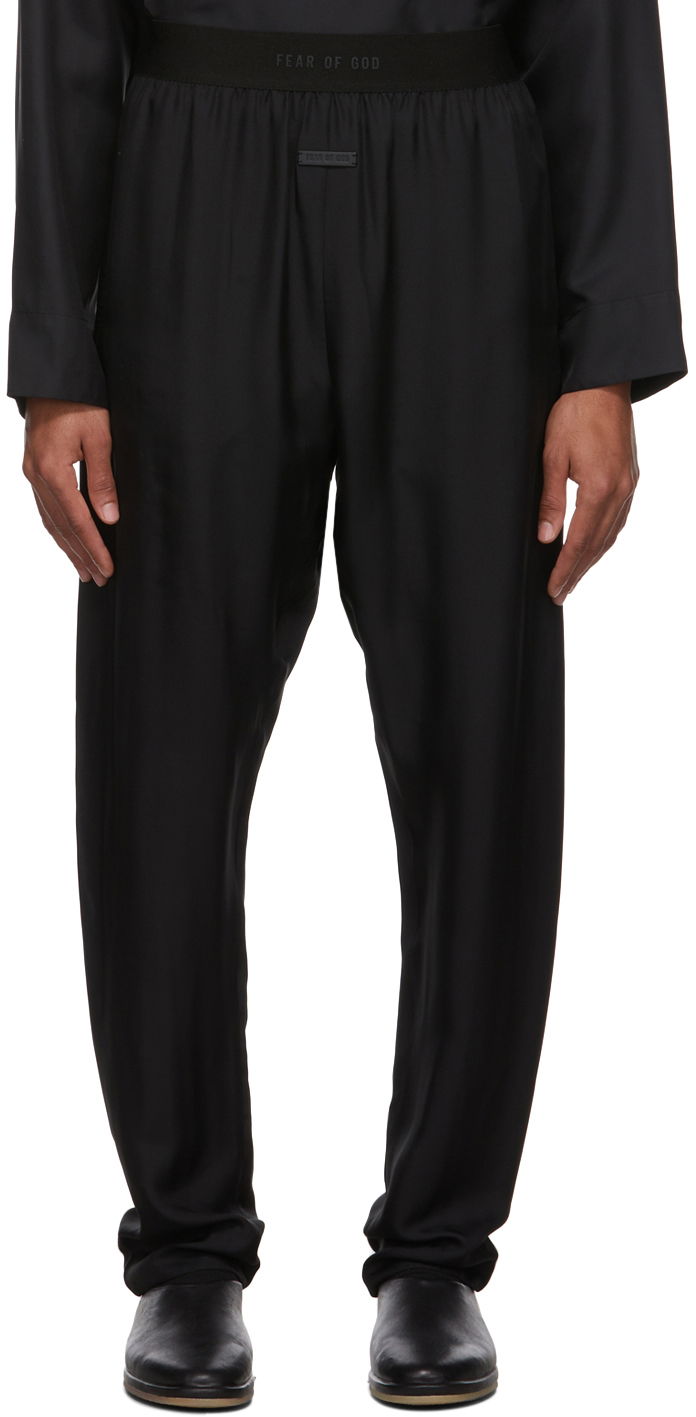 Joggingbukser Fear of God Silk Lounge Pants Sort | FG40LW-001VIS, 0