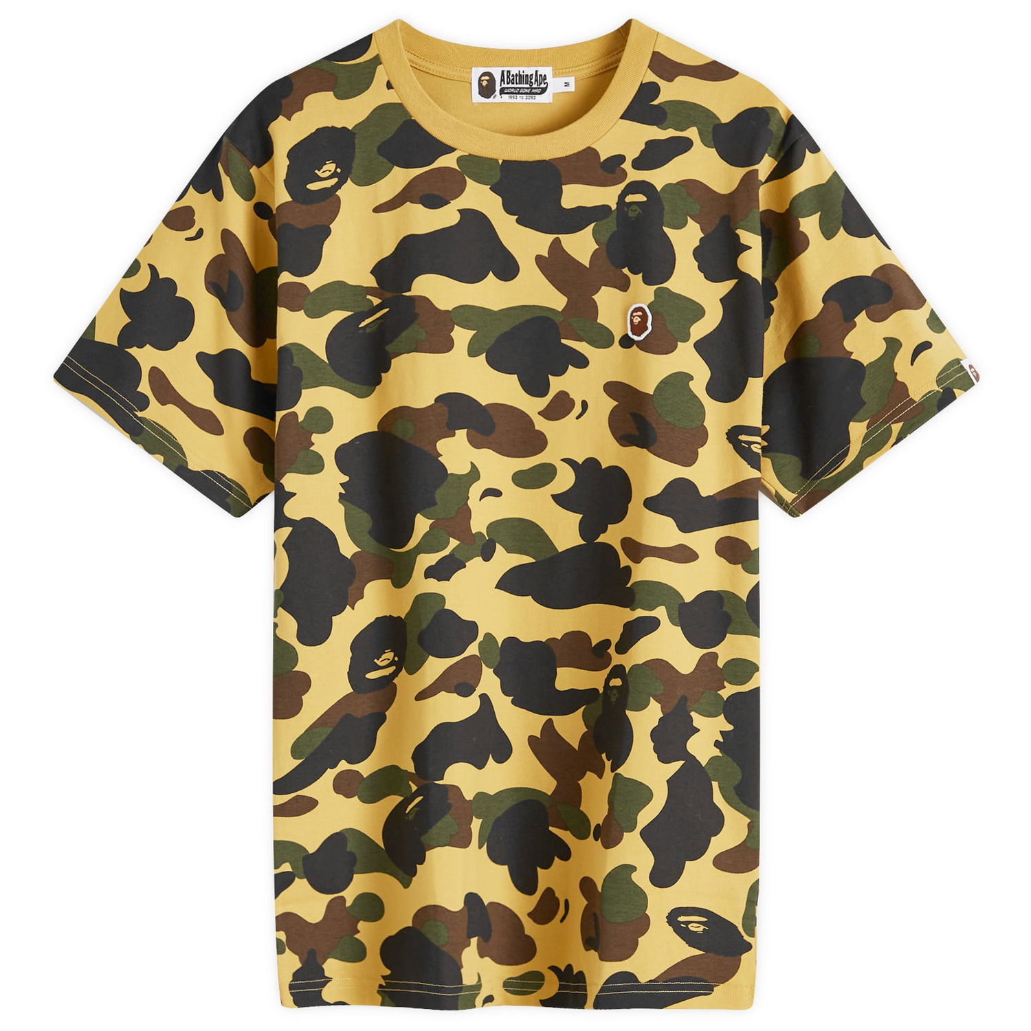 T-shirt BAPE 1st Camo One Point Tee Gul | 001CSK801006M-YEL, 0