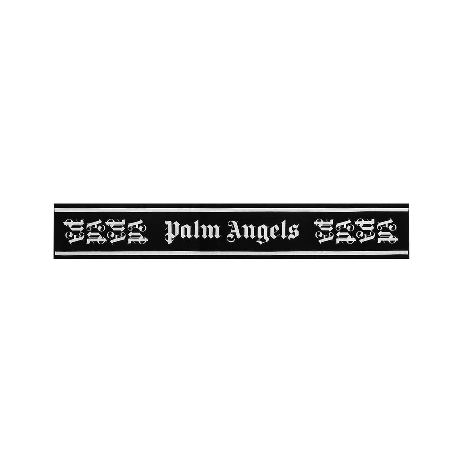 Tørklæde Palm Angels Gothic Monogram Scarf Sort | PMMA007F195720491001, 1
