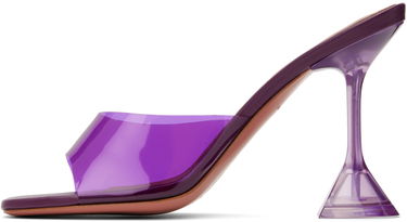 Skopleje Amina Muaddi Amina Muaddi Lupita Glass Slipper Heeled Sandals Lilla | LUPITA GLASS SLIPPER CL PLEXI PV, 2