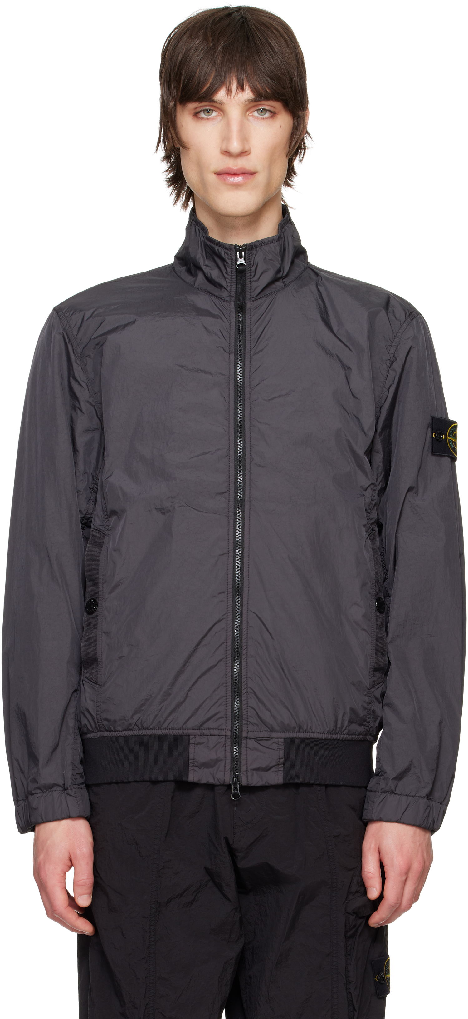 Bomberjakke Stone Island Stone Island Crinkle Reps R-NY Jacket Grå | K1S15 4100037 S0A23, 0
