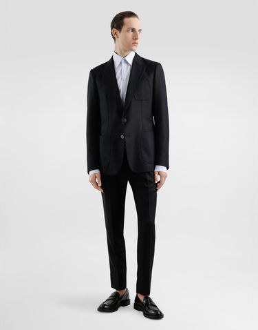 Bukser Dolce & Gabbana Dolce & Gabbana Double-Dart Wool Cropped Trousers Mørkeblå | GV4EETFM2GUN0000, 1