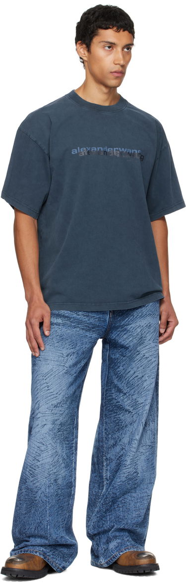 Jeans Alexander Wang Relaxed Graphic Print Jeans Blå | 6DC3254830, 3
