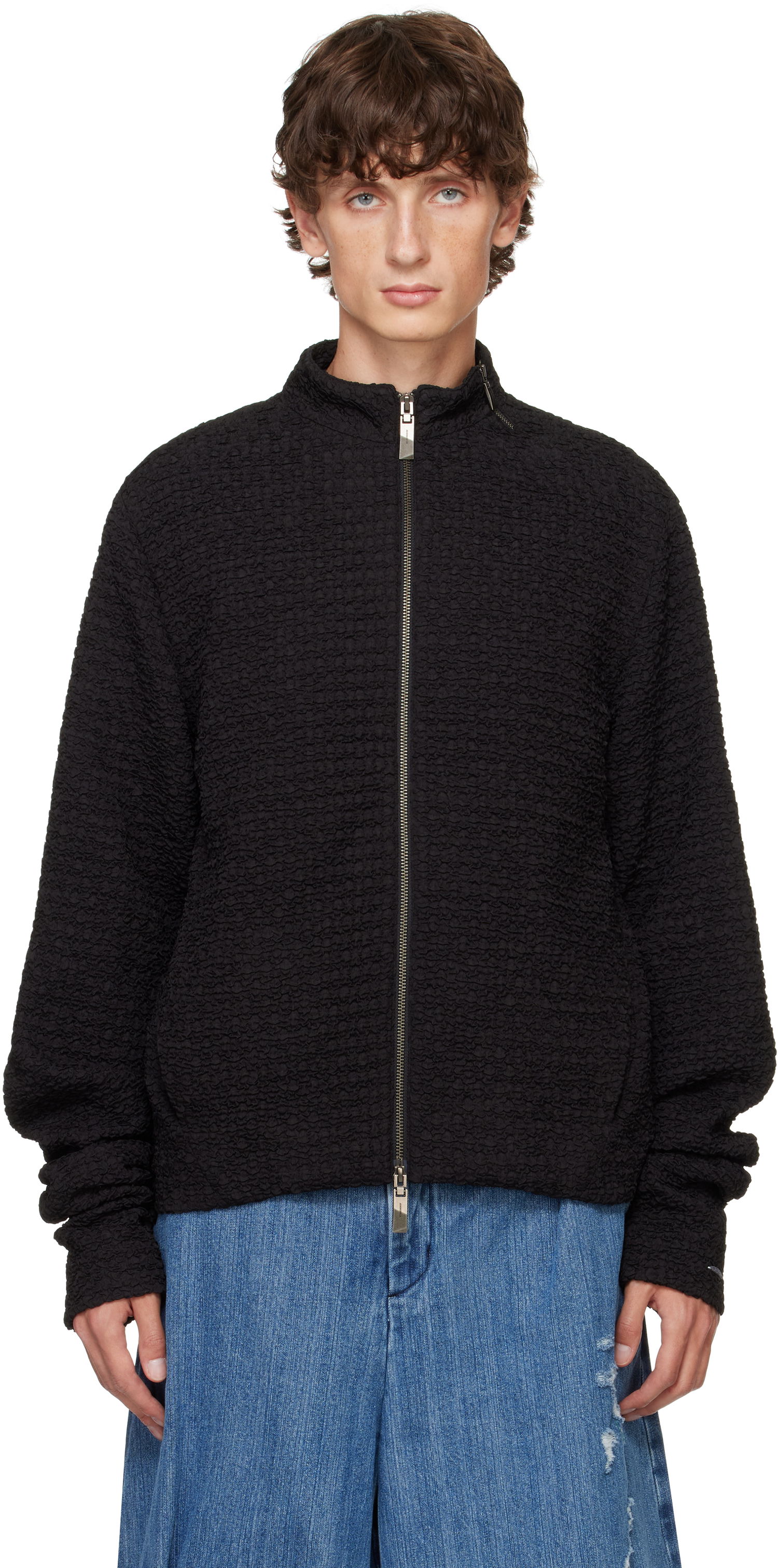 Sweatshirt ADER ERROR Ruga Product. 14 Black Zip-Up Jacket Sort | BN01FWJK0114BK, 0
