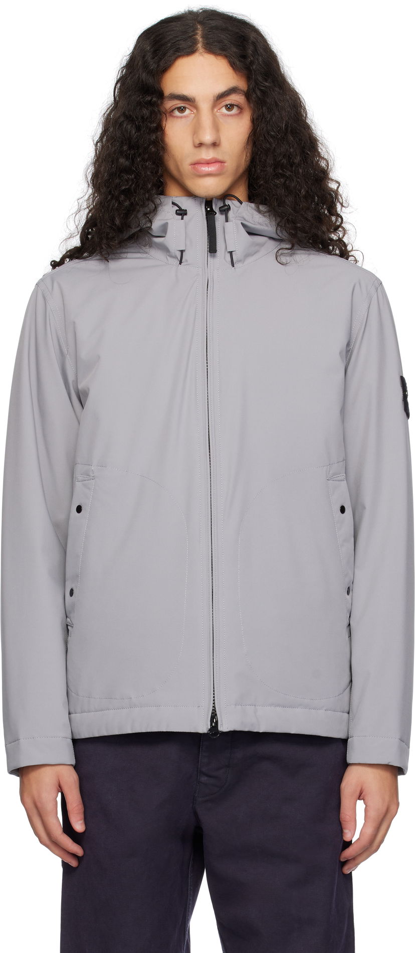 Vindjakke Stone Island Soft Shell-R PrimaLoft Insulated Jacket Grå | 811540627