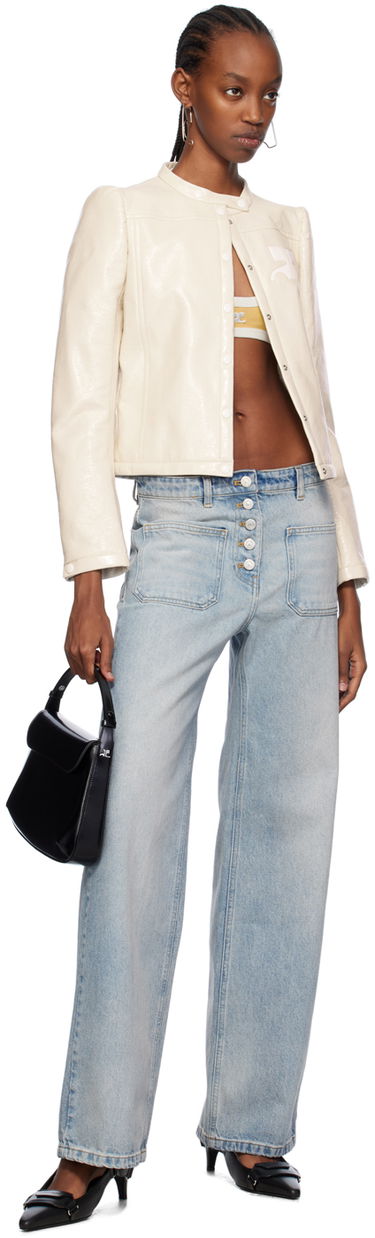 Jeans Courrèges Multiflex Wide Leg Jeans Blå | 124DPA187DE0016, 3