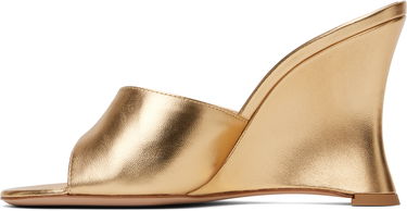 Tilbehør Gianvito Rossi Gianvito Rossi Nappa Silk Wedge Sandals Metalisk | G10095-95RIC-NPS, 2