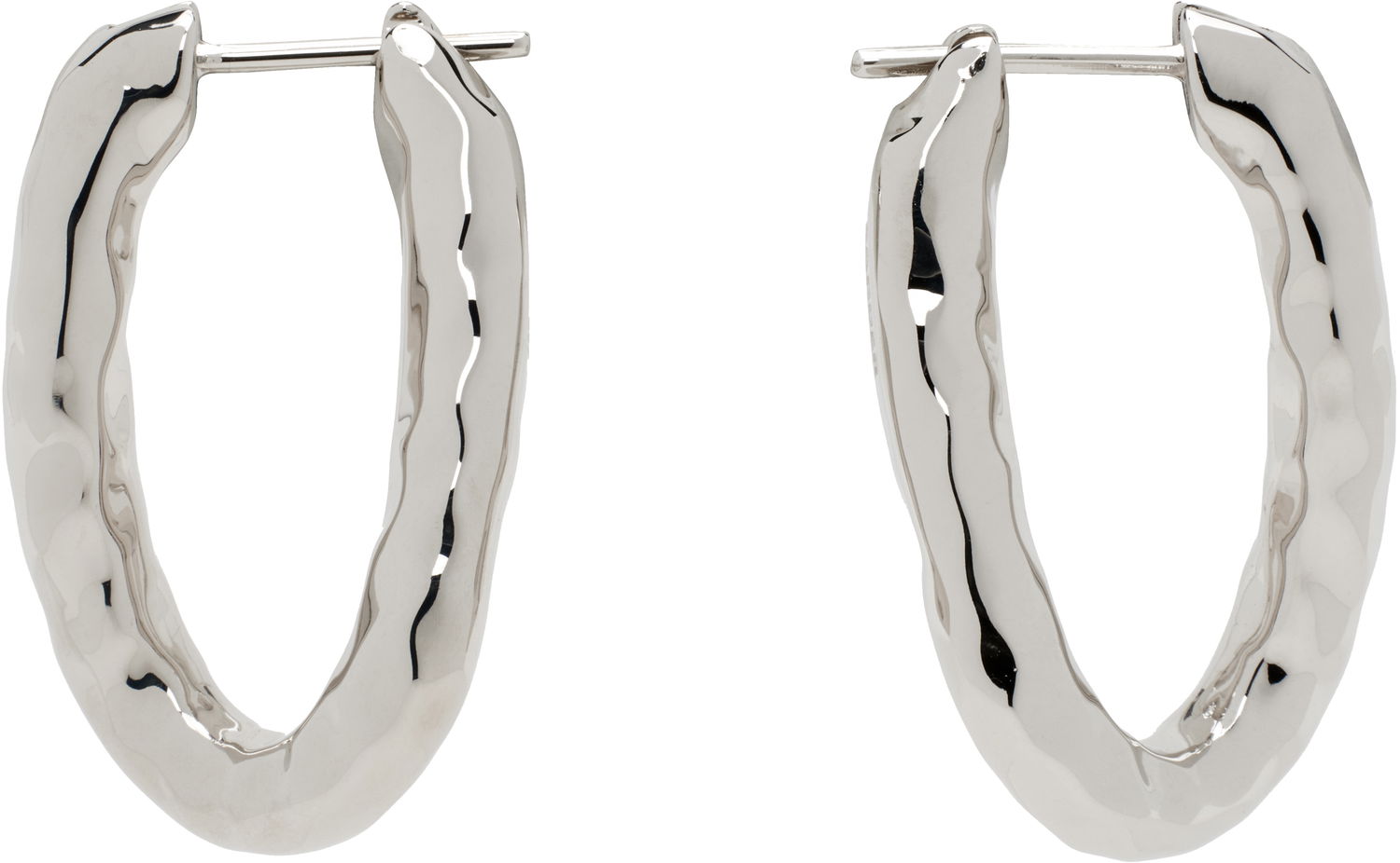 Øreringe Jil Sander Jil Sander Molten Hoop Earrings Metalisk | J11VG0256_P6959, 0