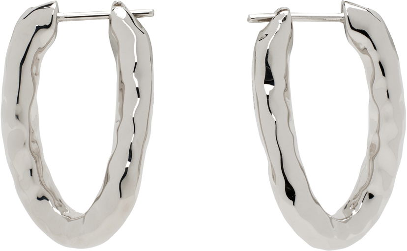 Øreringe Jil Sander Jil Sander Molten Hoop Earrings Metalisk | J11VG0256_P6959